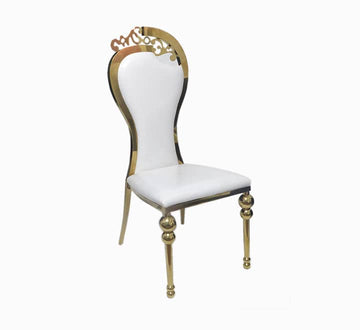 Dining chair with gold frame
